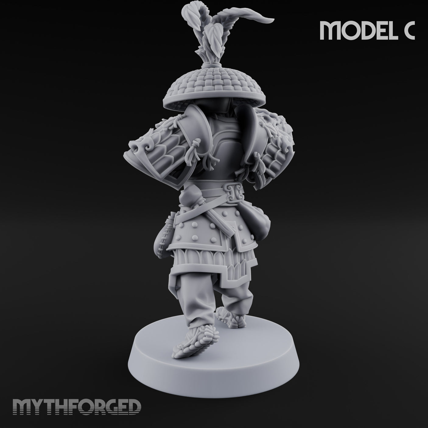 Hand Mortar Lugging Thunder Warrior C Miniature for Dungeons and Dragons, Pathfinder or other TTRPGs