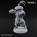 Hand Mortar Lugging Thunder Warrior C Miniature for Dungeons and Dragons, Pathfinder or other TTRPGs