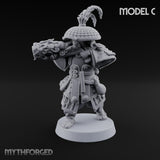 Hand Mortar Lugging Thunder Warrior C Miniature for Dungeons and Dragons, Pathfinder or other TTRPGs
