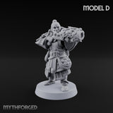 Hand Mortar Lugging Thunder Warrior D Miniature for Dungeons and Dragons, Pathfinder or other TTRPGs