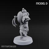 Hand Mortar Lugging Thunder Warrior D Miniature for Dungeons and Dragons, Pathfinder or other TTRPGs