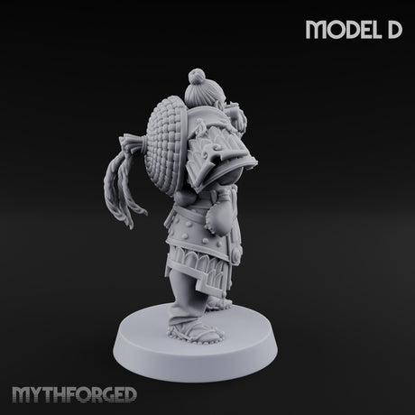 Hand Mortar Lugging Thunder Warrior D Miniature for Dungeons and Dragons, Pathfinder or other TTRPGs