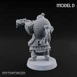 Hand Mortar Lugging Thunder Warrior D Miniature for Dungeons and Dragons, Pathfinder or other TTRPGs