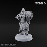 Hand Mortar Lugging Thunder Warrior D Miniature for Dungeons and Dragons, Pathfinder or other TTRPGs