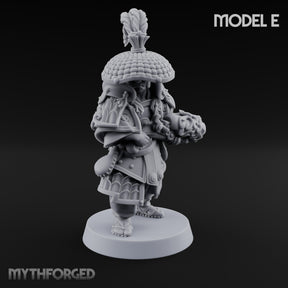 Hand Mortar Lugging Thunder Warrior E Miniature for Dungeons and Dragons, Pathfinder or other TTRPGs