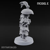 Hand Mortar Lugging Thunder Warrior E Miniature for Dungeons and Dragons, Pathfinder or other TTRPGs