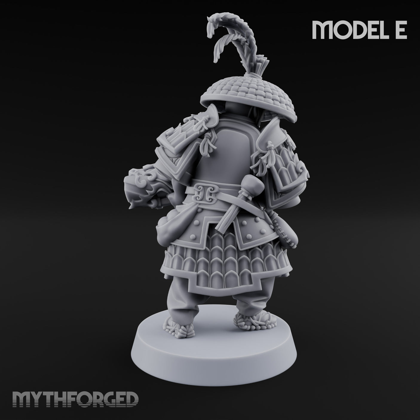 Hand Mortar Lugging Thunder Warrior E Miniature for Dungeons and Dragons, Pathfinder or other TTRPGs