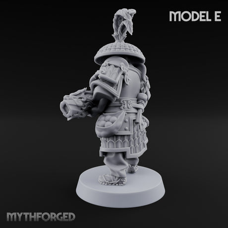 Hand Mortar Lugging Thunder Warrior E Miniature for Dungeons and Dragons, Pathfinder or other TTRPGs