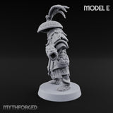 Hand Mortar Lugging Thunder Warrior E Miniature for Dungeons and Dragons, Pathfinder or other TTRPGs