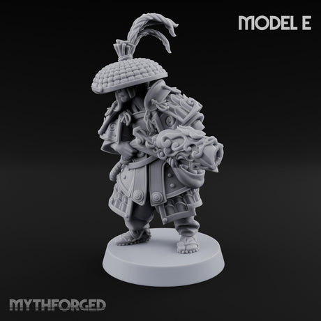Hand Mortar Lugging Thunder Warrior E Miniature for Dungeons and Dragons, Pathfinder or other TTRPGs