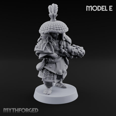 Hand Mortar Lugging Thunder Warrior E Miniature for Dungeons and Dragons, Pathfinder or other TTRPGs