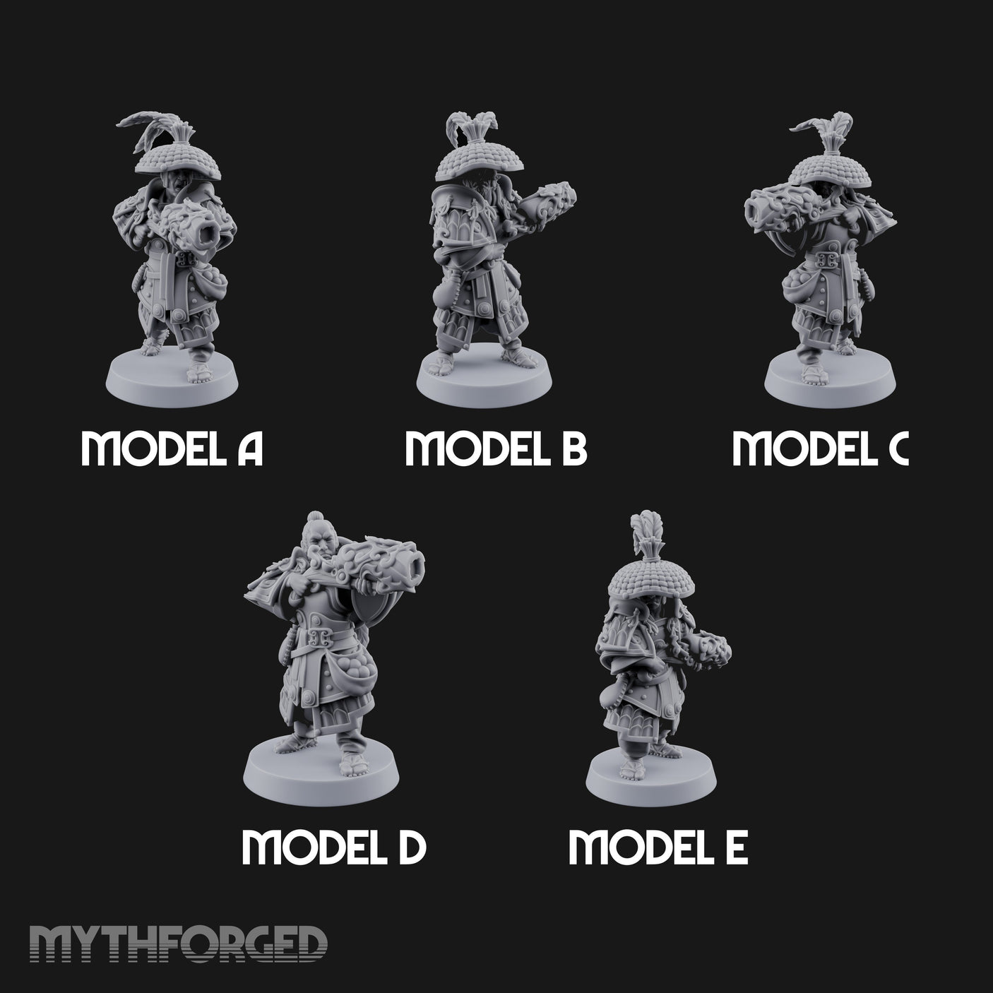 Hand Mortar Lugging Thunder Warriors Miniature for Dungeons and Dragons, Pathfinder or other TTRPGs