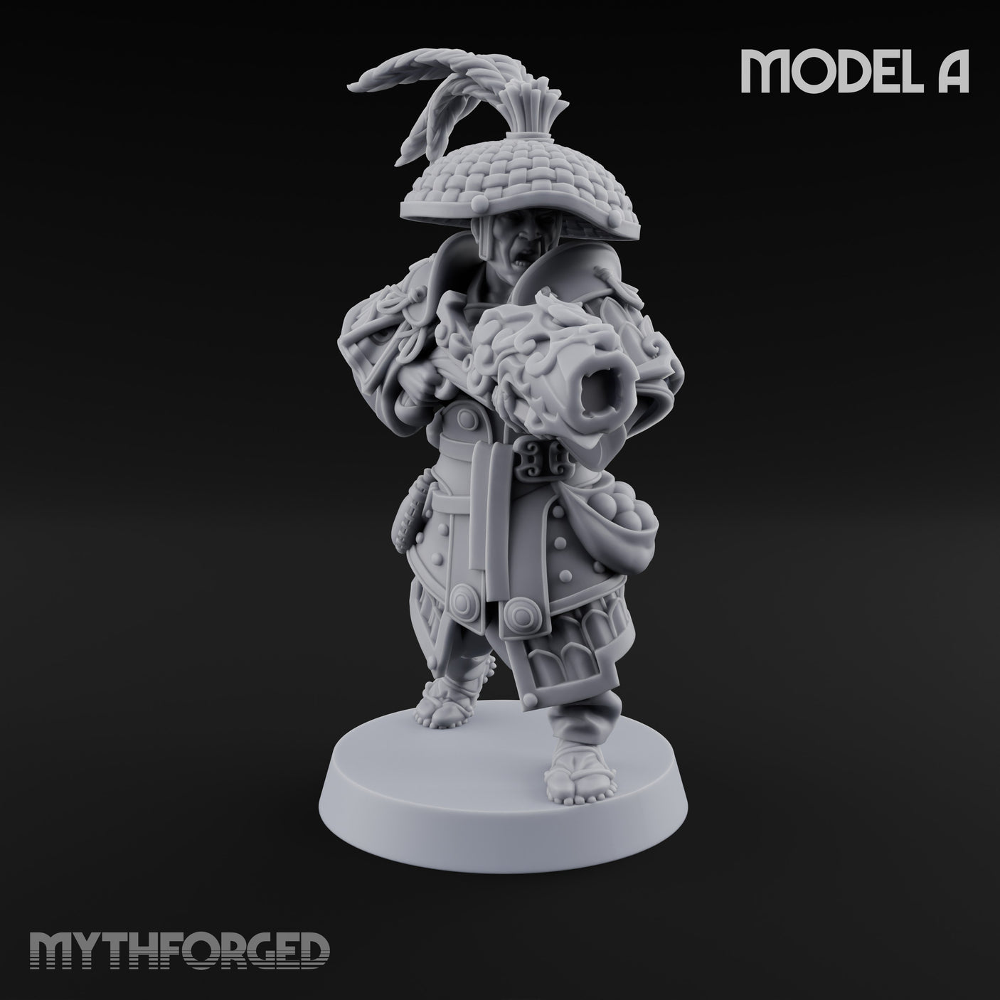 Hand Mortar Lugging Thunder Warriors Miniature for Dungeons and Dragons, Pathfinder or other TTRPGs