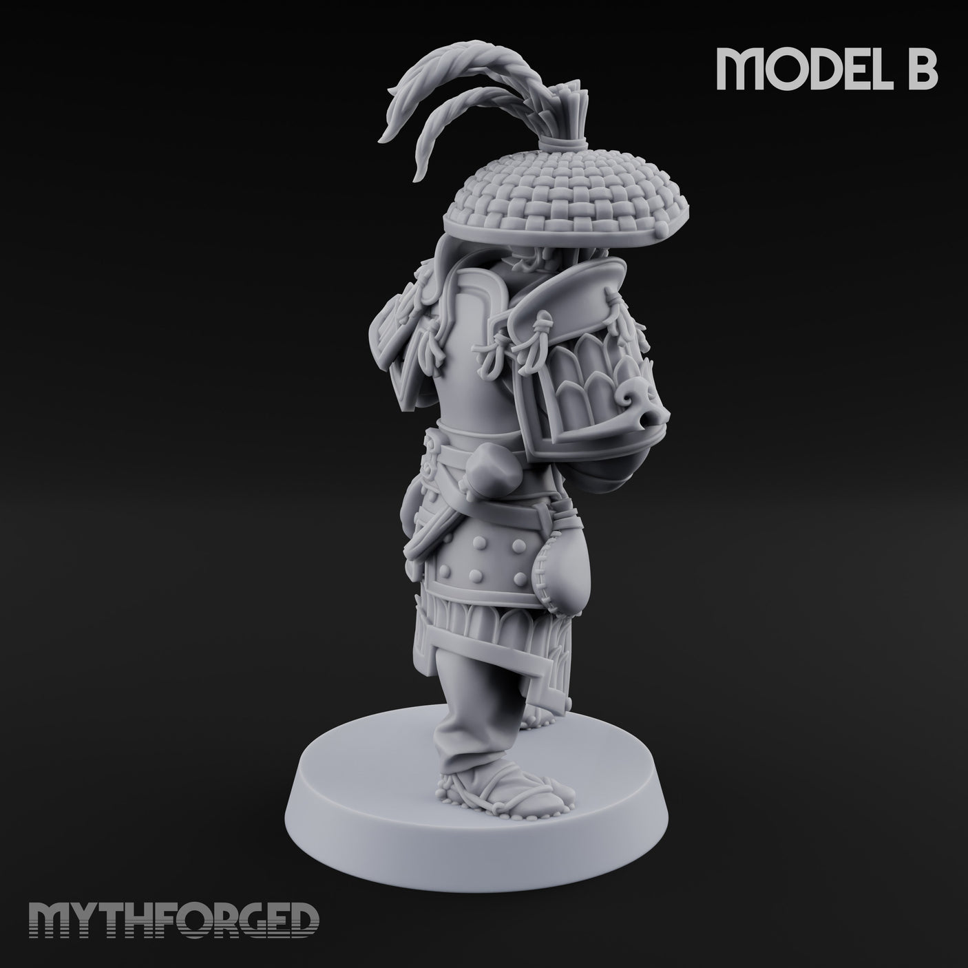Hand Mortar Lugging Thunder Warriors Miniature for Dungeons and Dragons, Pathfinder or other TTRPGs