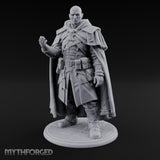 Hand Raising Human Inquisitor Miniature for Dungeons and Dragons, Pathfinder or other TTRPGs