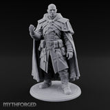 Hand Raising Human Inquisitor Miniature for Dungeons and Dragons, Pathfinder or other TTRPGs