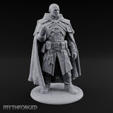 Hand Raising Human Inquisitor Miniature for Dungeons and Dragons, Pathfinder or other TTRPGs
