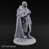 Hand Raising Human Inquisitor Miniature for Dungeons and Dragons, Pathfinder or other TTRPGs