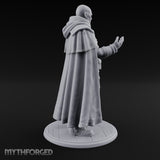 Hand Raising Human Inquisitor Miniature for Dungeons and Dragons, Pathfinder or other TTRPGs