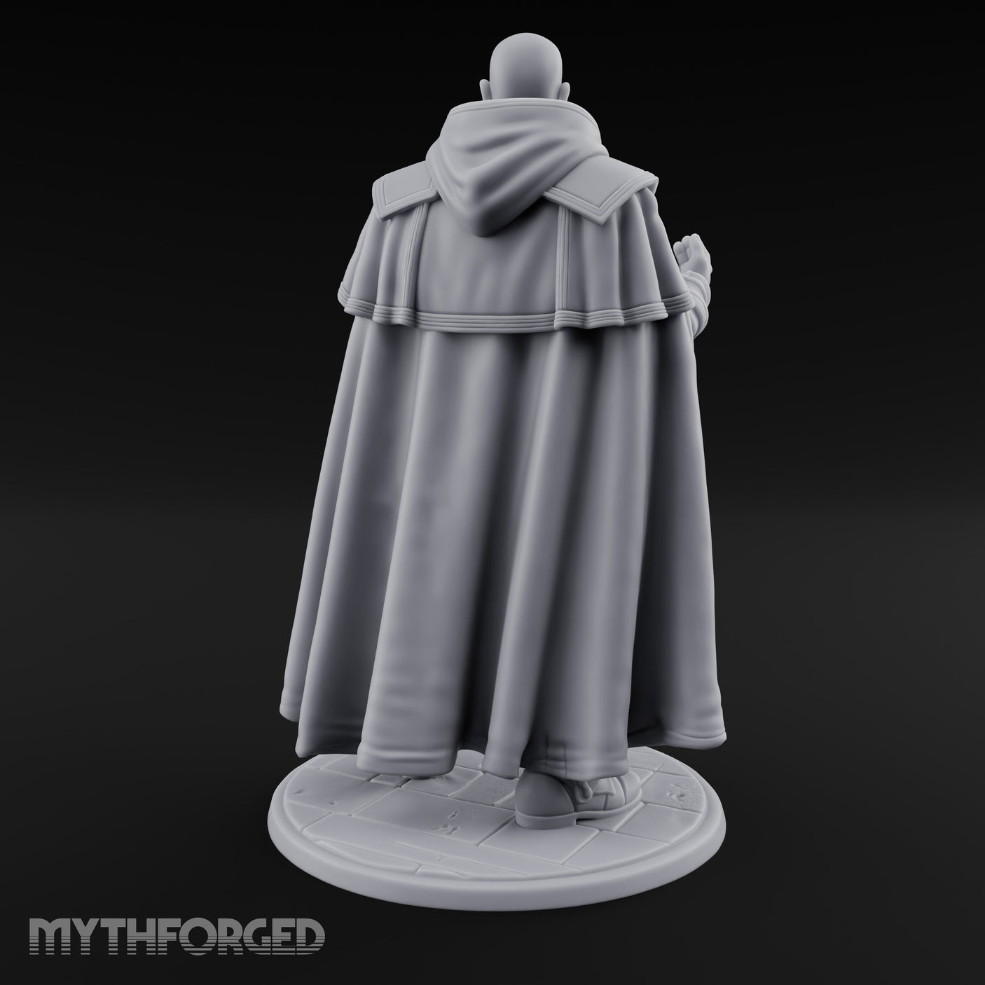 Hand Raising Human Inquisitor Miniature for Dungeons and Dragons, Pathfinder or other TTRPGs