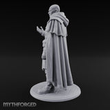 Hand Raising Human Inquisitor Miniature for Dungeons and Dragons, Pathfinder or other TTRPGs
