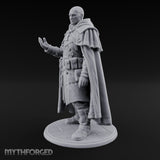 Hand Raising Human Inquisitor Miniature for Dungeons and Dragons, Pathfinder or other TTRPGs