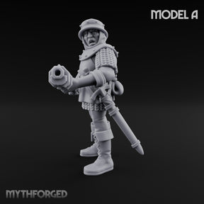 Handgun Clutching Human Handgunner A Miniature for Dungeons and Dragons, Pathfinder or other TTRPGs