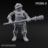 Handgun Clutching Human Handgunner A Miniature for Dungeons and Dragons, Pathfinder or other TTRPGs