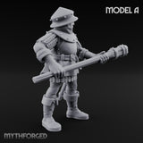 Handgun Clutching Human Handgunner A Miniature for Dungeons and Dragons, Pathfinder or other TTRPGs