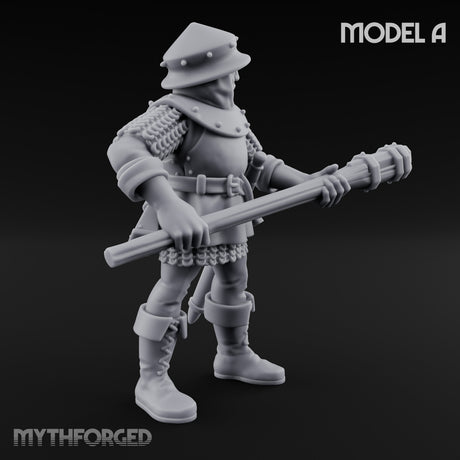 Handgun Clutching Human Handgunner A Miniature for Dungeons and Dragons, Pathfinder or other TTRPGs