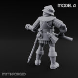 Handgun Clutching Human Handgunner A Miniature for Dungeons and Dragons, Pathfinder or other TTRPGs