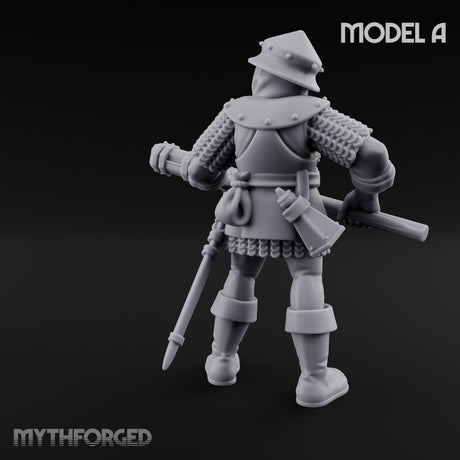 Handgun Clutching Human Handgunner A Miniature for Dungeons and Dragons, Pathfinder or other TTRPGs