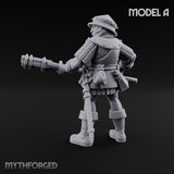 Handgun Clutching Human Handgunner A Miniature for Dungeons and Dragons, Pathfinder or other TTRPGs