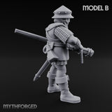 Handgun Clutching Human Handgunner B Miniature for Dungeons and Dragons, Pathfinder or other TTRPGs