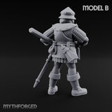 Handgun Clutching Human Handgunner B Miniature for Dungeons and Dragons, Pathfinder or other TTRPGs