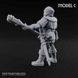 Handgun Clutching Human Handgunner C Miniature for Dungeons and Dragons, Pathfinder or other TTRPGs
