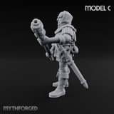 Handgun Clutching Human Handgunner C Miniature for Dungeons and Dragons, Pathfinder or other TTRPGs