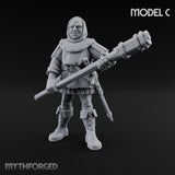 Handgun Clutching Human Handgunner C Miniature for Dungeons and Dragons, Pathfinder or other TTRPGs