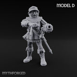 Handgun Clutching Human Handgunner D Miniature for Dungeons and Dragons, Pathfinder or other TTRPGs