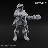 Handgun Clutching Human Handgunner D Miniature for Dungeons and Dragons, Pathfinder or other TTRPGs