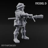 Handgun Clutching Human Handgunner D Miniature for Dungeons and Dragons, Pathfinder or other TTRPGs