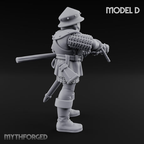 Handgun Clutching Human Handgunner D Miniature for Dungeons and Dragons, Pathfinder or other TTRPGs