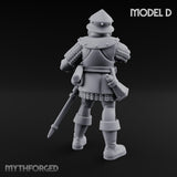 Handgun Clutching Human Handgunner D Miniature for Dungeons and Dragons, Pathfinder or other TTRPGs