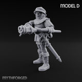 Handgun Clutching Human Handgunner D Miniature for Dungeons and Dragons, Pathfinder or other TTRPGs