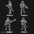 Handgun Clutching Human Handgunners Miniature for Dungeons and Dragons, Pathfinder or other TTRPGs