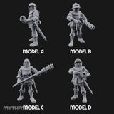 Handgun Clutching Human Handgunners Miniature for Dungeons and Dragons, Pathfinder or other TTRPGs