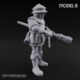 Handgun Clutching Human Handgunners Miniature for Dungeons and Dragons, Pathfinder or other TTRPGs