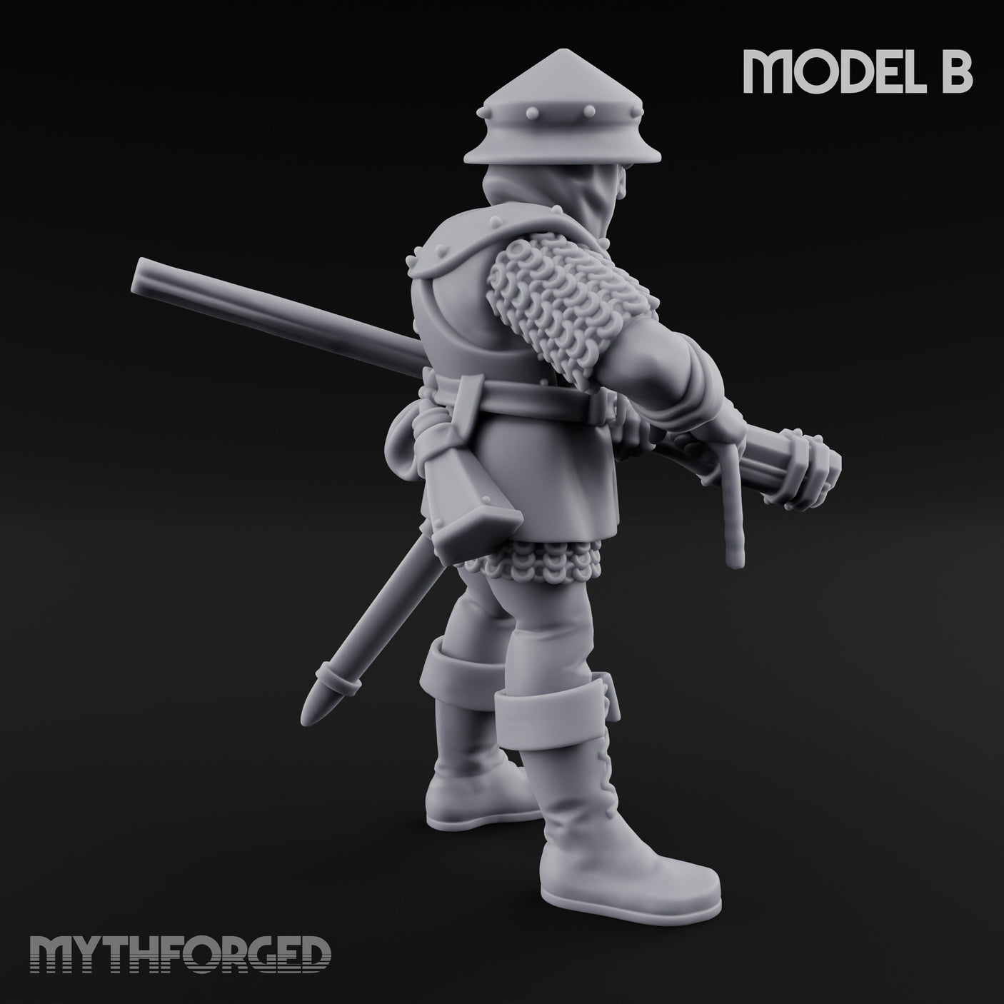 Handgun Clutching Human Handgunners Miniature for Dungeons and Dragons, Pathfinder or other TTRPGs
