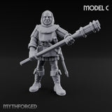 Handgun Clutching Human Handgunners Miniature for Dungeons and Dragons, Pathfinder or other TTRPGs