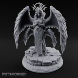Hands Clasped Angel Priestess Miniature for Dungeons and Dragons, Pathfinder or other TTRPGs